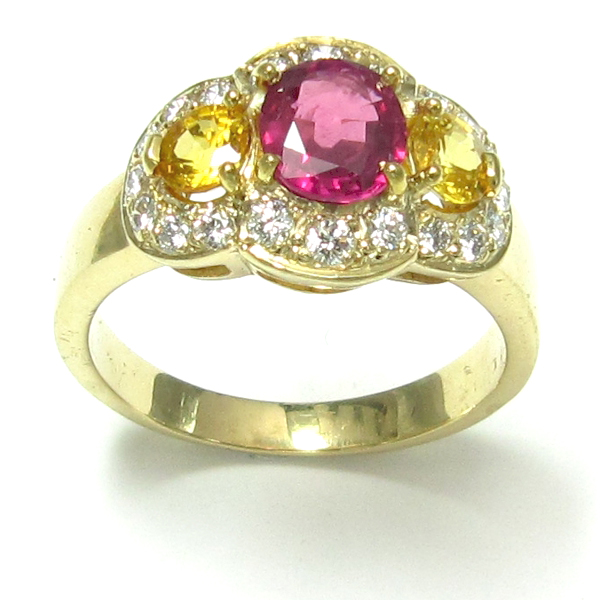 yellow sapphire and ruby