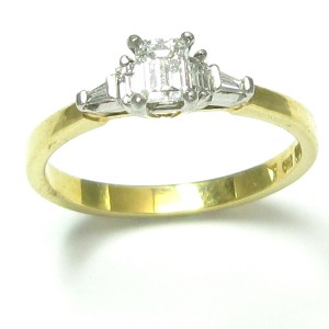 Engagement Rings in Yellow & White